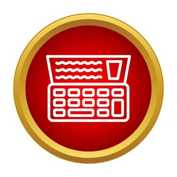 Laptop open with screen displaying data icon Illustrazione stock