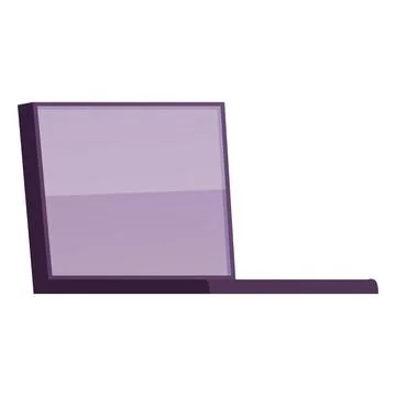 Laptop with opened screen flat vector icon, computer gadget device with keyboard 库存插图