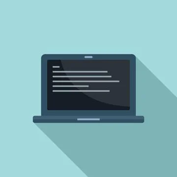 Laptop operating system icon, flat style Illustrazione stock