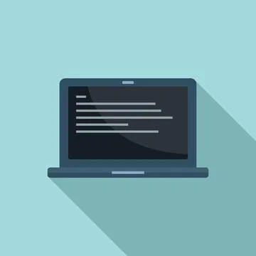 Laptop operating system icon, flat style イラスト素材