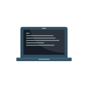 Laptop operating system icon flat isolated 스톡 일러스트
