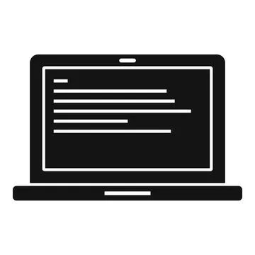 Laptop operating system icon, simple style イラスト素材