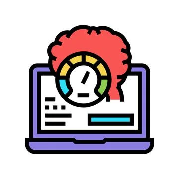 Laptop optimize color icon vector illustration Stock Illustration