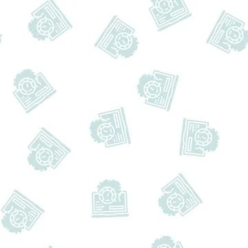 Laptop optimize glyph seamless pattern Stock Illustration
