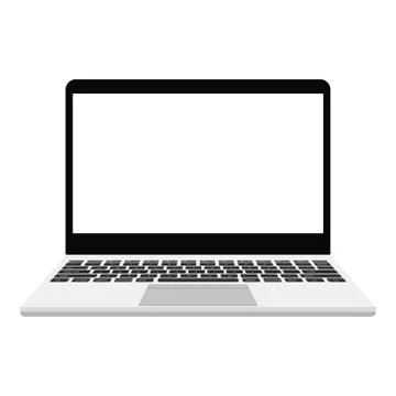 Laptop or notebook computer flat vector for apps and websites Illustrazione stock