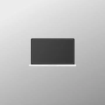 Laptop or notebook flat vector Stock Illustration
