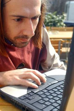  a laptop or notebook, mobile computer device with screen and rechargeable... Stock-Fotos