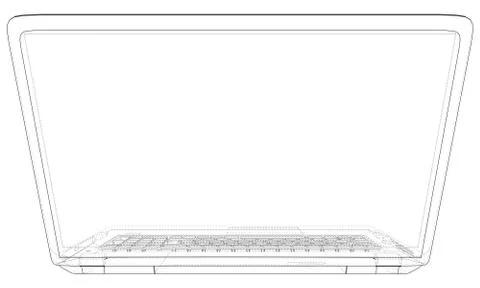 Laptop. outline computer. Vector illustration. Illustration of 3d. Stock-Illustration