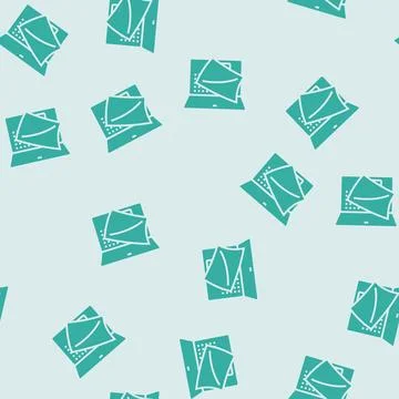 Laptop paper document glyph seamless pattern Illustrazione stock