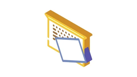 Laptop paper document isometric icon animation Stock Footage 327294083