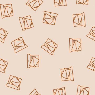 Laptop paper document line seamless pattern Stock Illustration