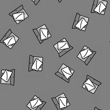 Laptop paper document vector seamless pattern 库存插图