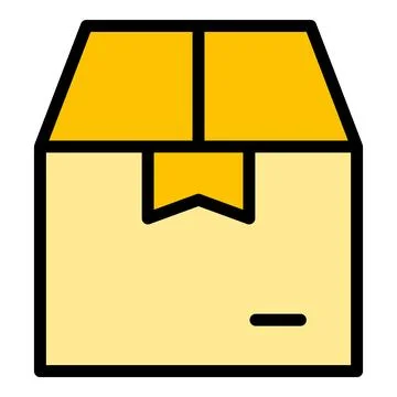 Laptop parcel box icon vector flat Illustrazione stock