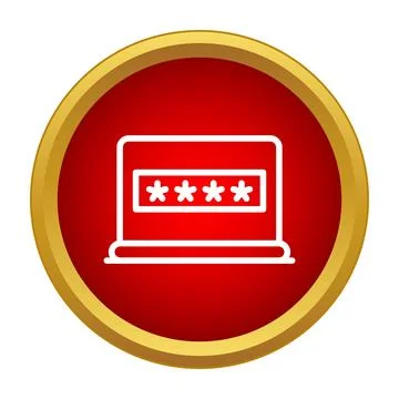 Laptop password entering for digital security login access Illustrazione stock