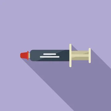 Laptop paste tube icon flat . Broken computer イラスト素材