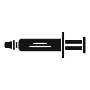 Laptop paste tube icon simple . Broken computer Stock Illustration