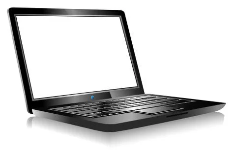 Laptop PC Computer on white background Stock Illustration
