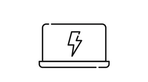 Laptop performance and speed icon Illustrazione stock