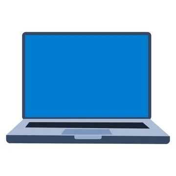 Laptop personal computer isolated on white background. Stock Illustration