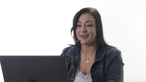 On laptop &amp; phone Stock Footage 86534546