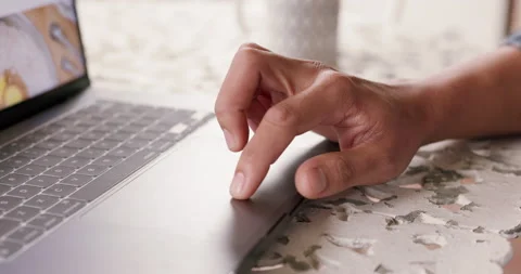 Laptop planning, hands working and man doing web design on internet, coding Stock Footage 212566840