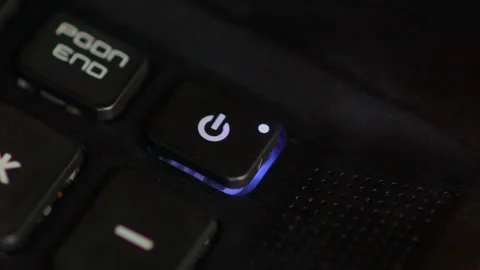 Laptop power on Stock Footage 282480813