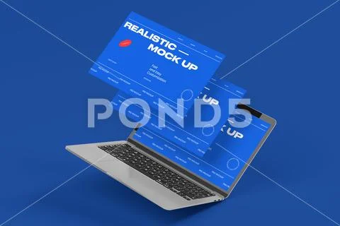 Laptop Presentation Display Mockup Plantilla PSD