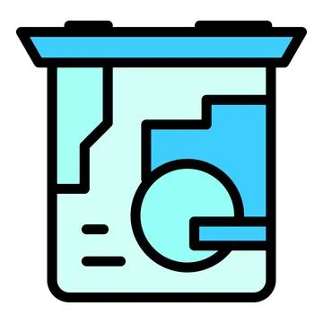 Laptop processor icon vector flat 스톡 일러스트