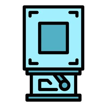 Laptop processor icon vector flat 스톡 일러스트