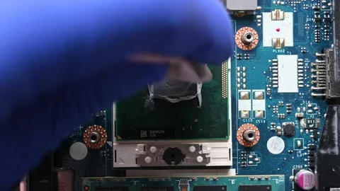 Laptop processor repair Stock Footage 178415508