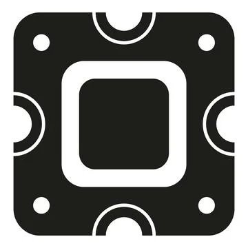 Laptop processor repair icon simple vector. Button tool Stock Illustration