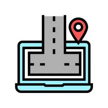 Laptop program color icon vector illustration Stock Illustration