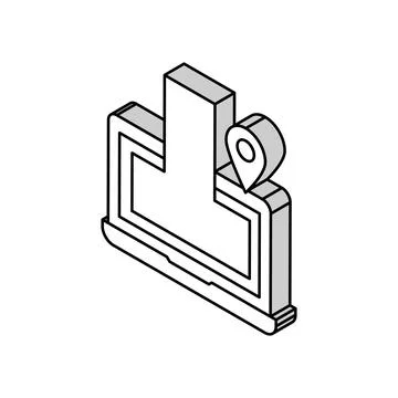 Laptop program isometric icon vector illustration Stock Illustration