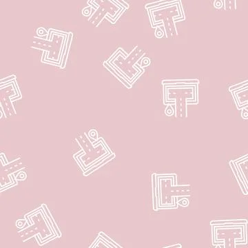 Laptop program line seamless pattern Stockillustratie