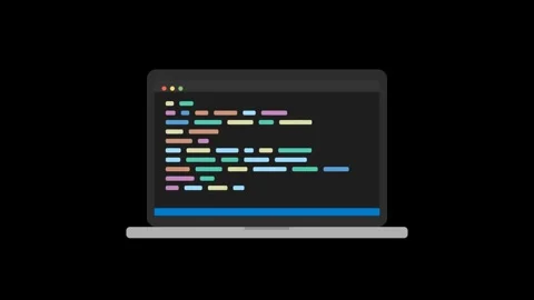 Laptop with programming code on screen with software development UI Vídeos de archivo 342789671