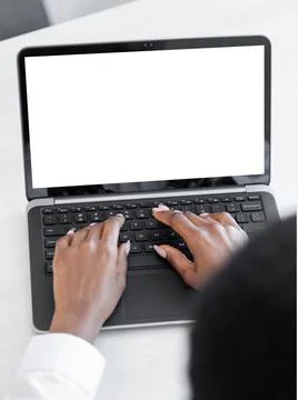 Laptop programming keyboard typing woman hands Stock Photos