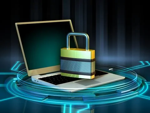 Laptop protection Stockillustratie