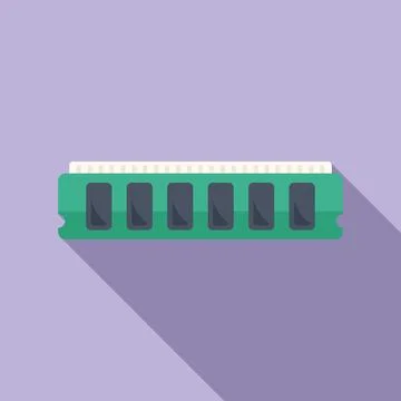 Laptop ram fix icon flat vector. Button tool イラスト素材