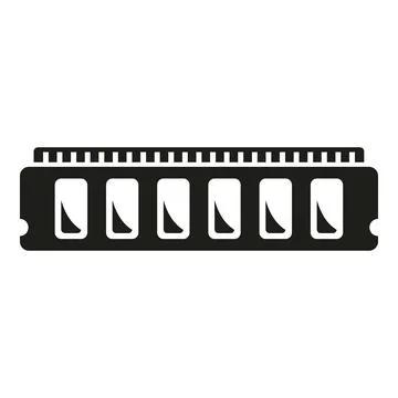 Laptop ram fix icon simple vector. Button tool Stock Illustration