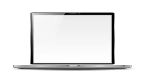 Laptop realistic computer in mockup style. Laptop isolated on a white background Stock Illustration