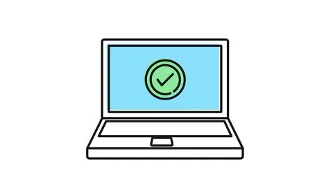 Laptop with refresh arrows circle screen Ilustração Stock