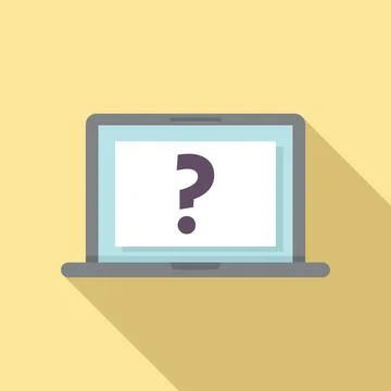 Laptop request icon flat vector. Document form Illustrazione stock