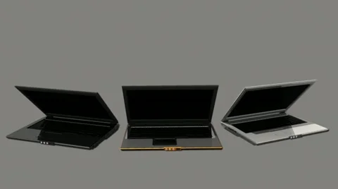 Laptop rotation Stock Footage 11324199