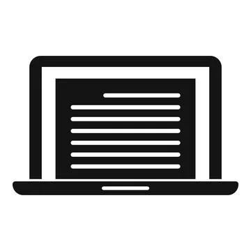 Laptop scenario icon simple vector. Video film Stock Illustration