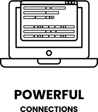 A laptop screen with a black background Stock Illustration