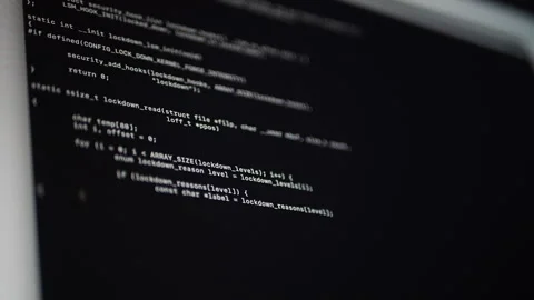 Laptop screen. Coding source code and writing script. Stock Footage 146086700