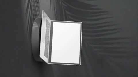 laptop screen design mock up, vertical | Stock Video | Pond5