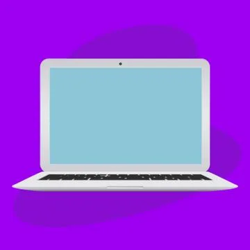 A laptop screen display. Can be used with custom images Illustrazione stock