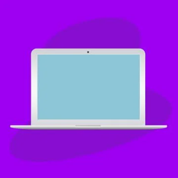A laptop screen display. Can be used with custom images Illustrazione stock