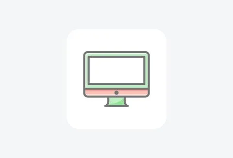 Laptop screen icon   fully editable vector icon Illustrazione stock